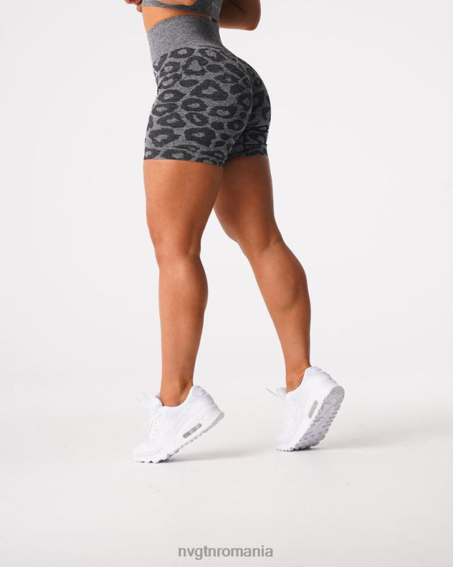 NVGTN pantaloni scurți fără sudură leopard fitness pete negre femei F0DH467
