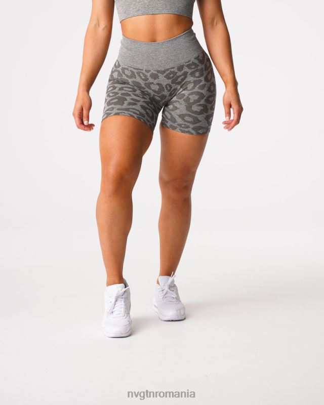 NVGTN pantaloni scurți fără sudură leopard fitness verde kaki femei F0DH468
