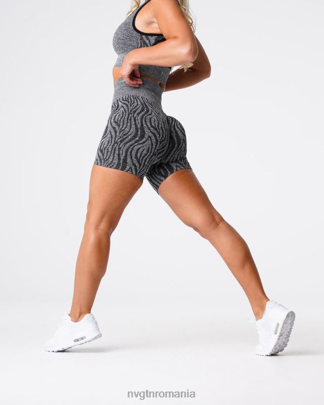 NVGTN pantaloni scurți fără sudură zebră fitness pete negre femei F0DH470