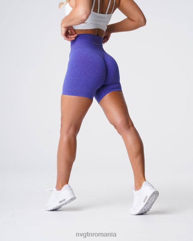NVGTN pantaloni scurți pro fără cusături fitness albastru electric femei F0DH374