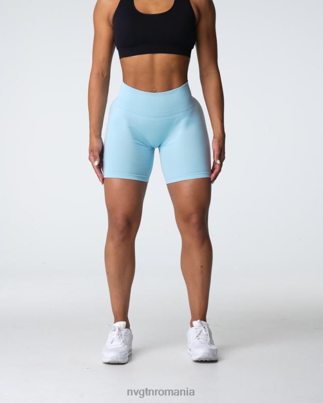 NVGTN pantaloni scurți pro fără cusături fitness albastru pastel femei F0DH360