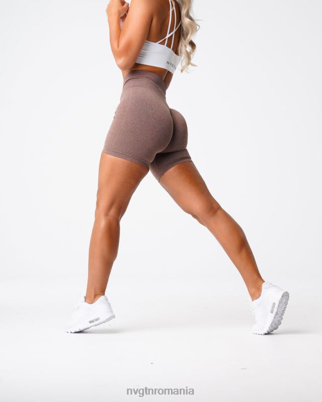 NVGTN pantaloni scurți pro fără cusături fitness cacao femei F0DH388