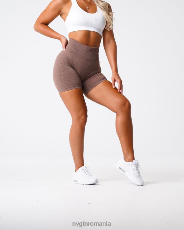 NVGTN pantaloni scurți pro fără cusături fitness cacao femei F0DH388
