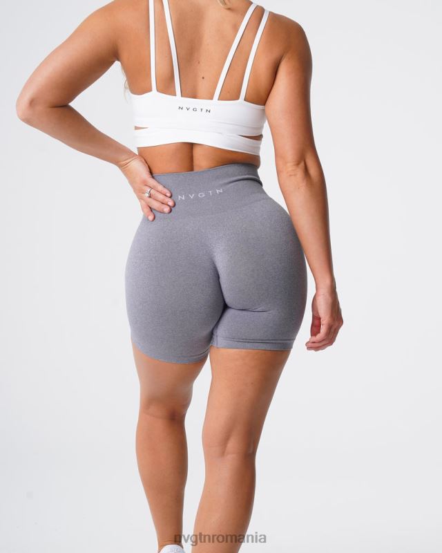 NVGTN pantaloni scurți pro fără cusături fitness gri femei F0DH358