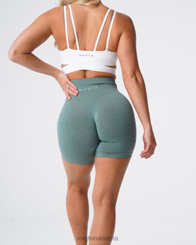 NVGTN pantaloni scurți pro fără cusături fitness padure verde femei F0DH370