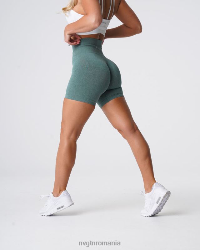 NVGTN pantaloni scurți pro fără cusături fitness padure verde femei F0DH370