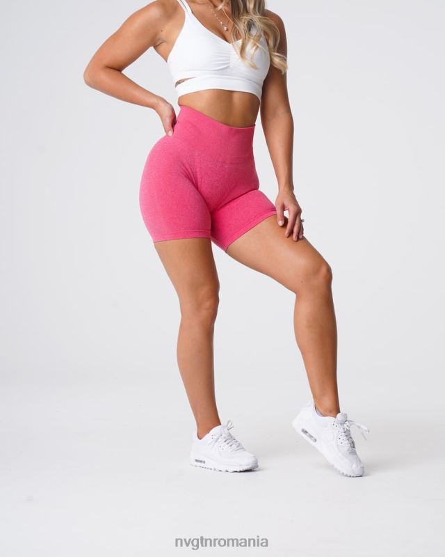 NVGTN pantaloni scurți pro fără cusături fitness roz aprins femei F0DH375