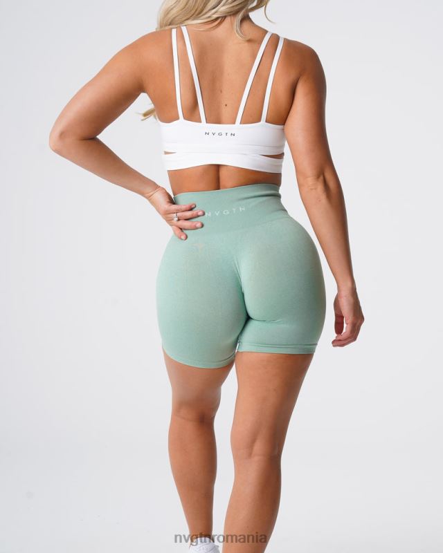 NVGTN pantaloni scurți pro fără cusături fitness verde salvie femei F0DH363
