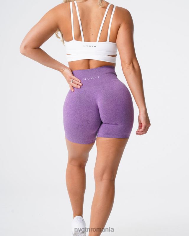 NVGTN pantaloni scurți pro fără cusături fitness violet femei F0DH373