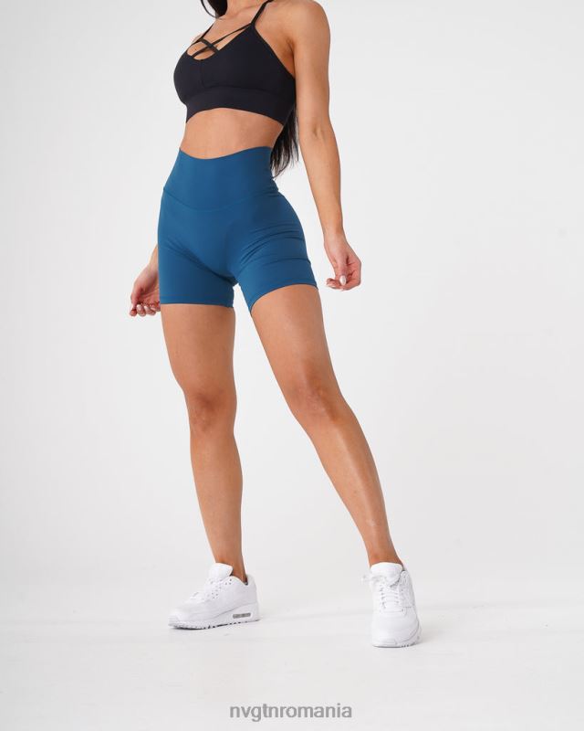 NVGTN pantaloni scurți semnătură 2.0 fitness albastru pacific femei F0DH466