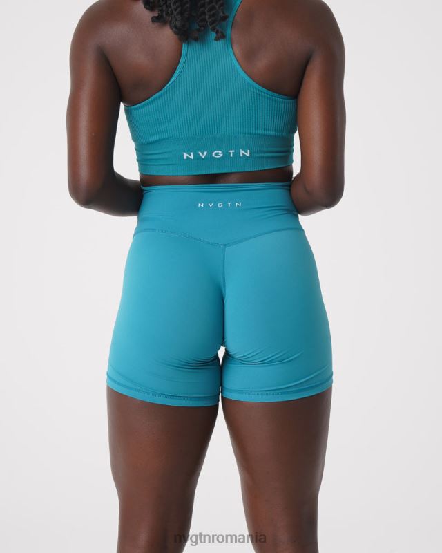 NVGTN pantaloni scurți semnătură 2.0 fitness teal femei F0DH464