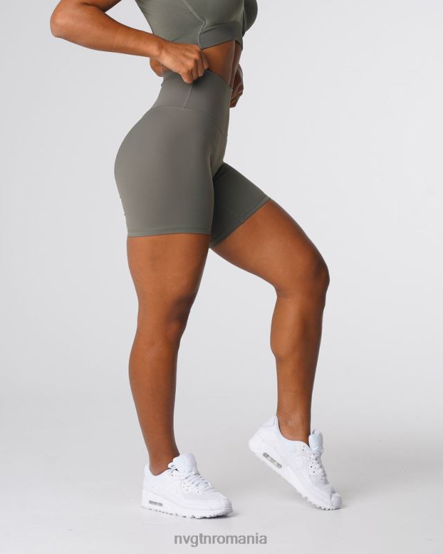 NVGTN pantaloni scurți semnătură 2.0 fitness verde kaki femei F0DH458