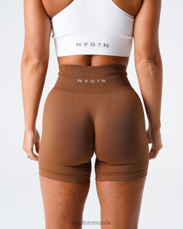 NVGTN pantaloni scurți solidi, fără cusături fitness caramel femei F0DH452