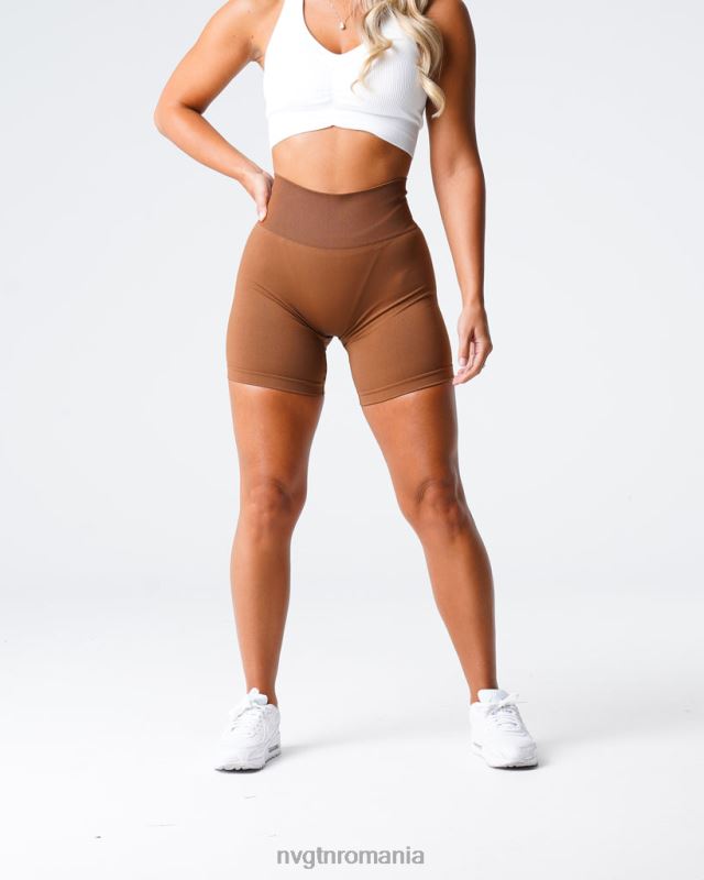 NVGTN pantaloni scurți solidi, fără cusături fitness caramel femei F0DH452