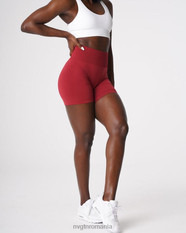 NVGTN pantaloni scurți solidi, fără cusături fitness carmin femei F0DH460