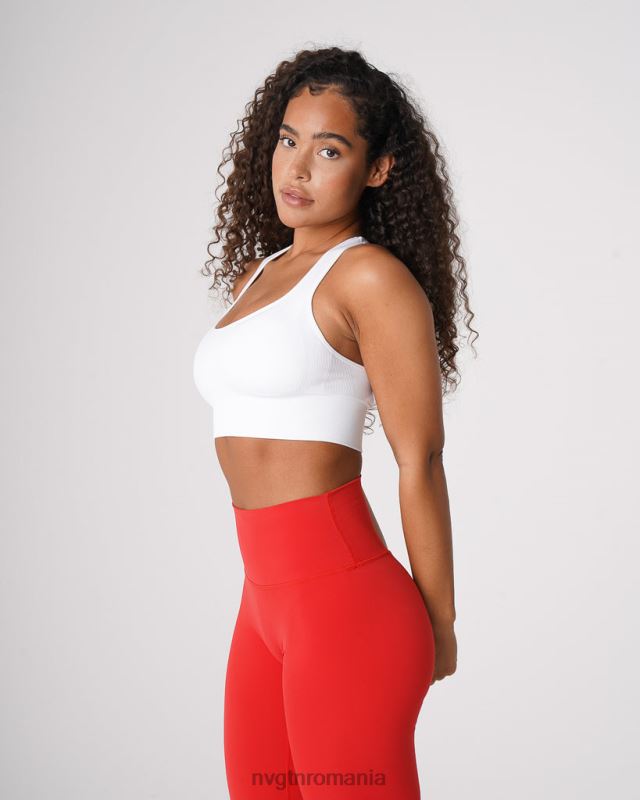 NVGTN aprinde sutien fără cusături fitness alb femei F0DH41