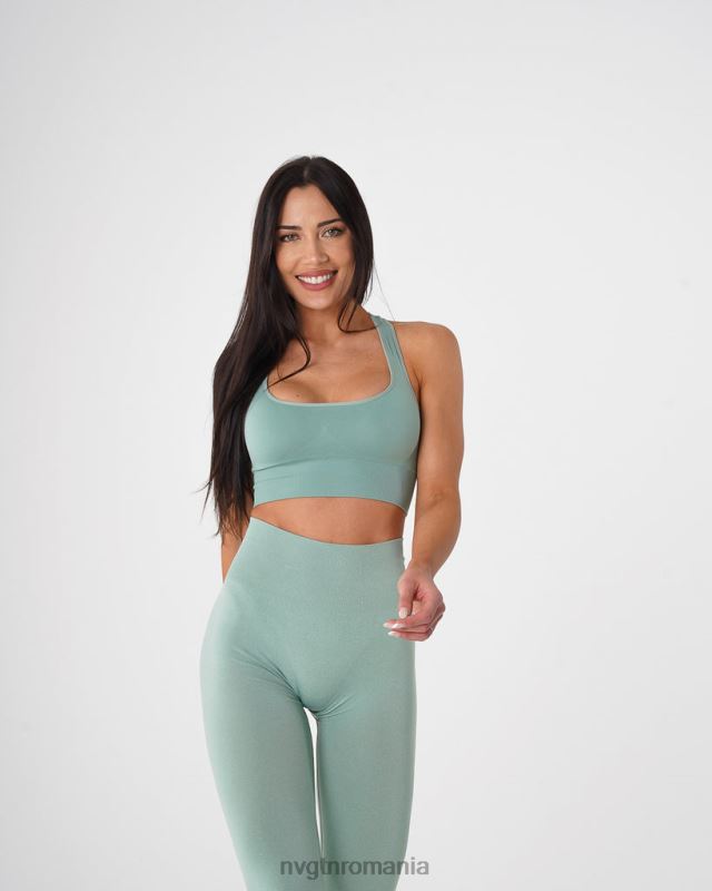 NVGTN aprinde sutien fără cusături fitness verde salvie femei F0DH42