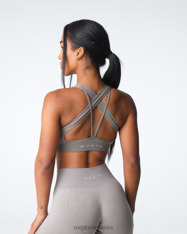 NVGTN inspire sutien fără cusături fitness taupe femei F0DH16