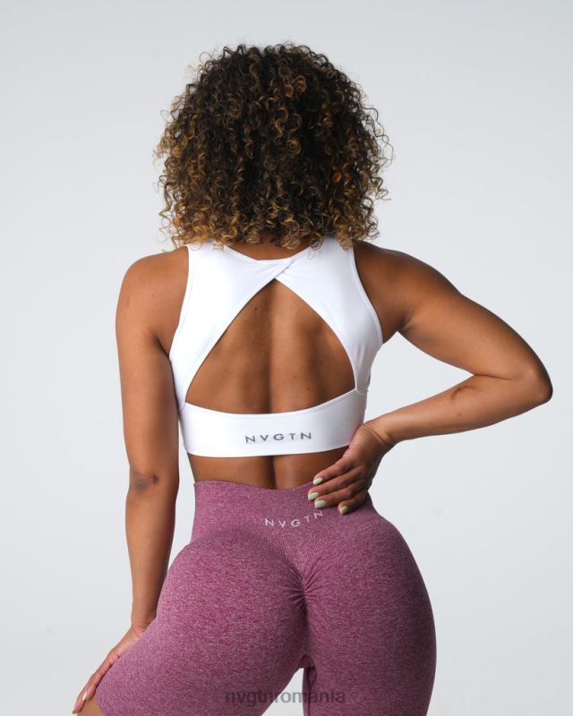 NVGTN împuternicește sutien fără cusături fitness alb femei F0DH2