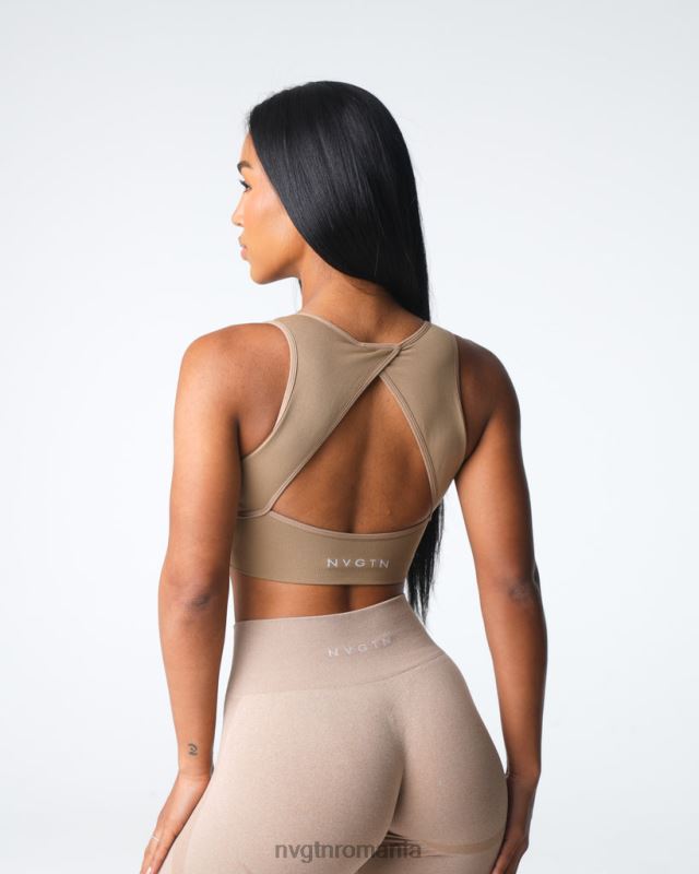 NVGTN împuternicește sutien fără cusături fitness bej femei F0DH3