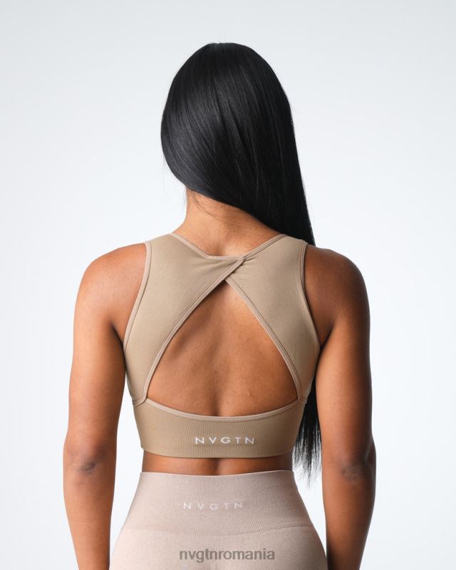 NVGTN împuternicește sutien fără cusături fitness bej femei F0DH3