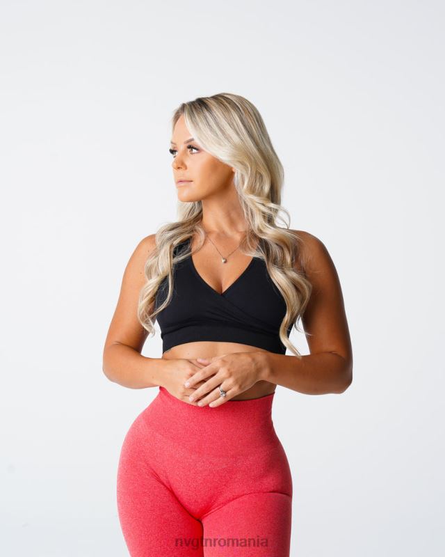 NVGTN pursuit sutien fără cusături fitness negru femei F0DH199