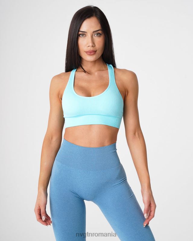 NVGTN sutien fără cusături cu nervuri galaxy fitness acva femei F0DH67