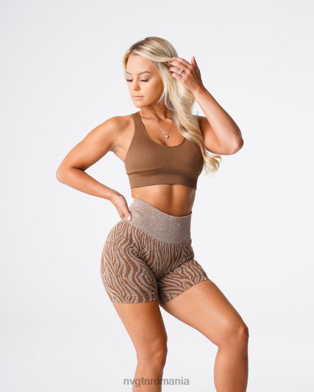 NVGTN sutien fără cusături cu nervuri galaxy fitness moca femei F0DH63