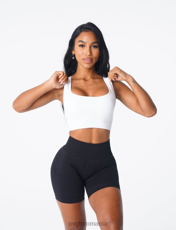 NVGTN sutien fără cusături eclipse fitness alb femei F0DH108