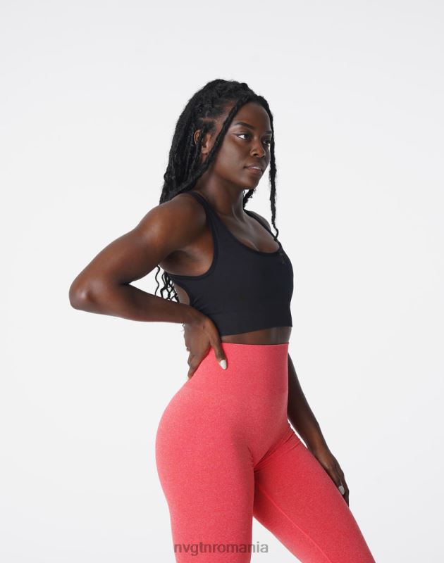 NVGTN sutien fără cusături eclipse fitness negru femei F0DH107