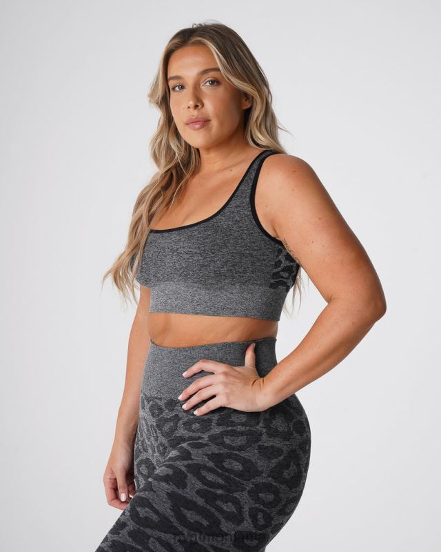 NVGTN sutien fără cusături eclipse leopard fitness pete negre femei F0DH213