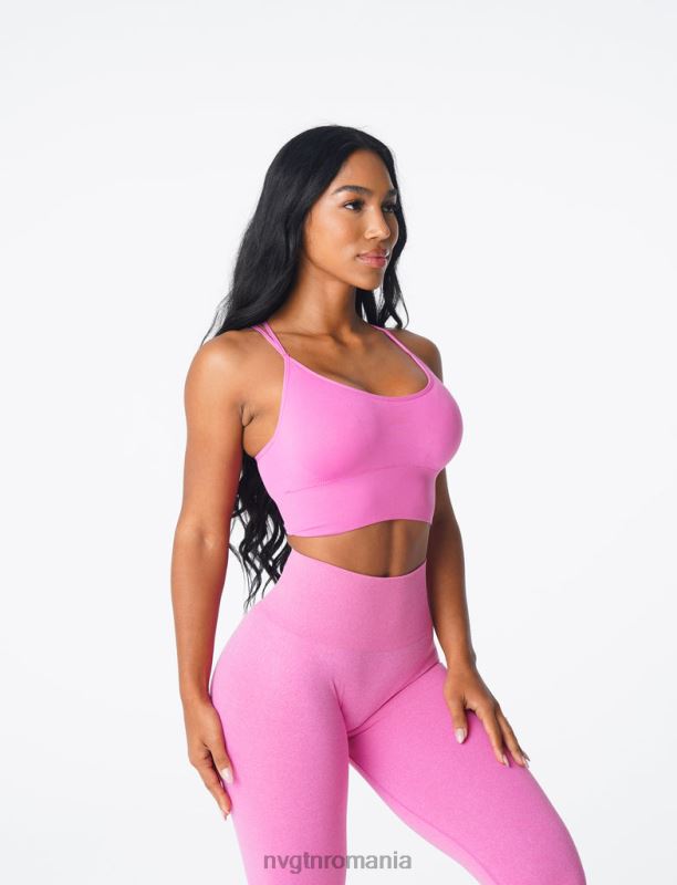 NVGTN sutien fără cusături înfloriți fitness gumă de mestecat roz femei F0DH168