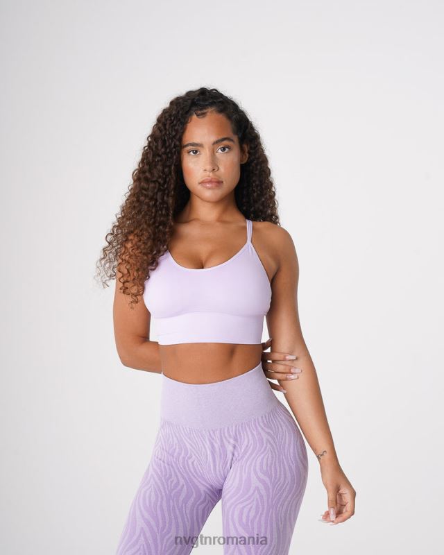 NVGTN sutien fără cusături înfloriți fitness lavandă femei F0DH59