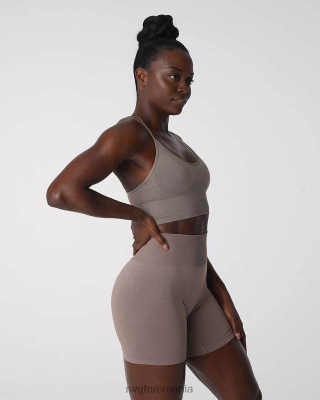 NVGTN sutien fără cusături înfloriți fitness taupe femei F0DH164
