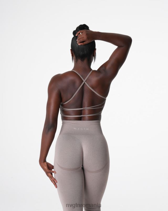 NVGTN sutien invincibil fără cusături fitness taupe femei F0DH27