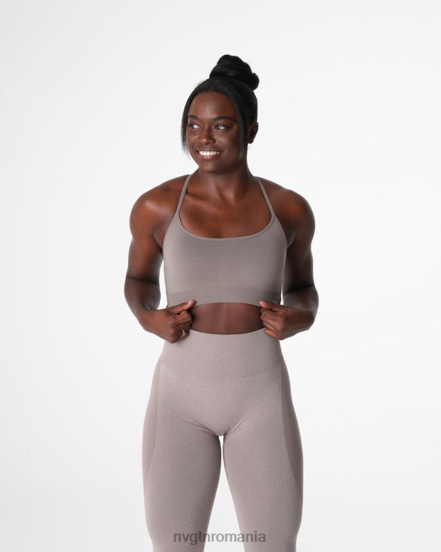 NVGTN sutien invincibil fără cusături fitness taupe femei F0DH27