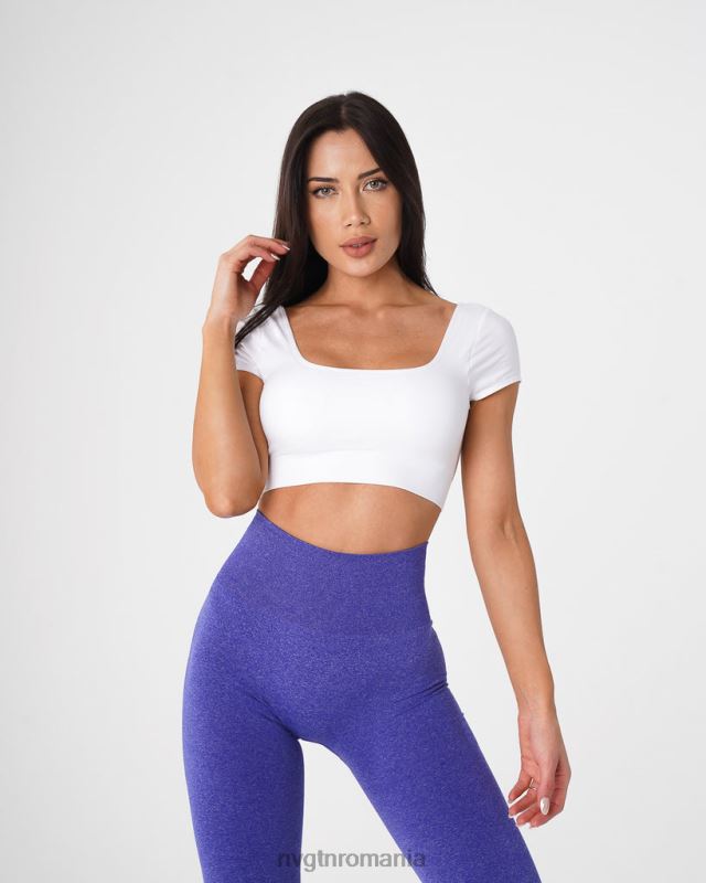 NVGTN sutien senin fără cusături fitness alb femei F0DH76