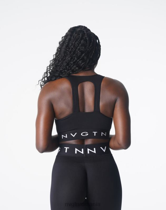 NVGTN sutien trilogie sport fără cusături fitness negru femei F0DH132