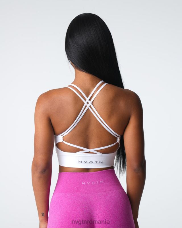 NVGTN sutien virtue fără cusături fitness alb femei F0DH10