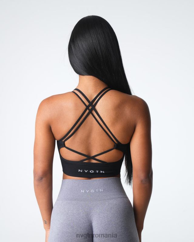 NVGTN sutien virtue fără cusături fitness negru femei F0DH9