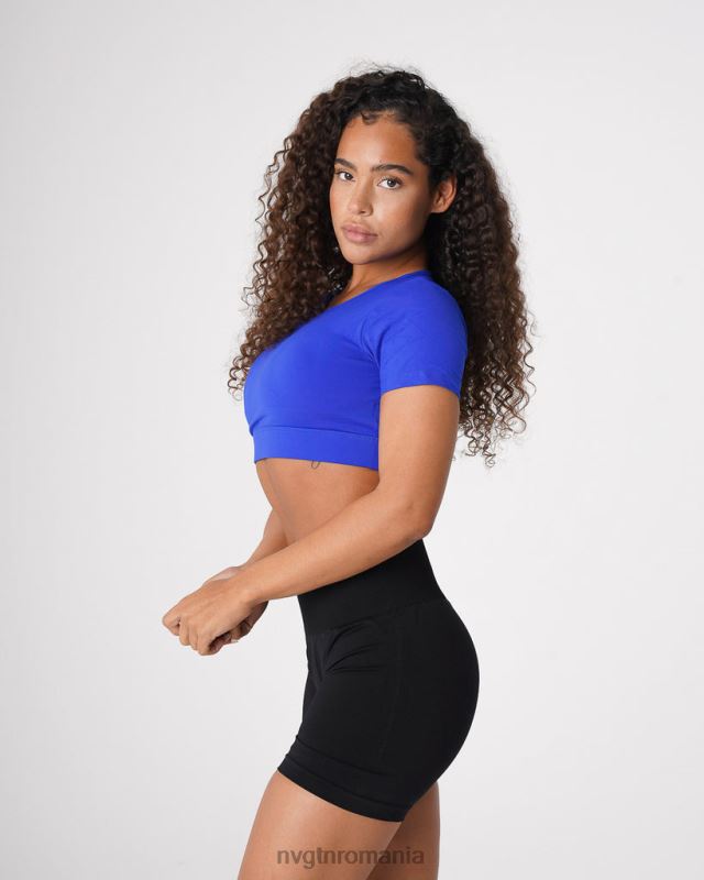 NVGTN tricou deschis la spate fitness safir albastru femei F0DH223