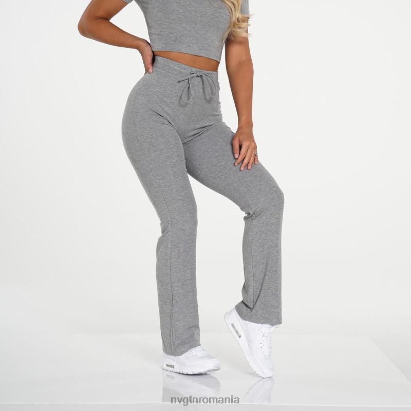 NVGTN salut pantaloni lounge de weekend mod de viata gri femei F0DH750